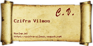 Czifra Vilmos névjegykártya