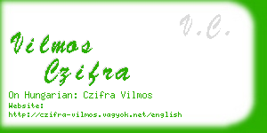 vilmos czifra business card